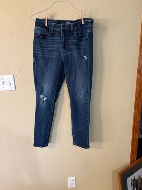 Time and Tru Dark Blue Skinny Distressed Jeans